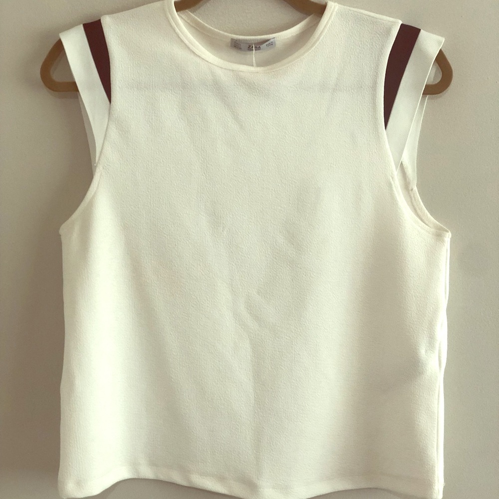 White Zara Top Size Large